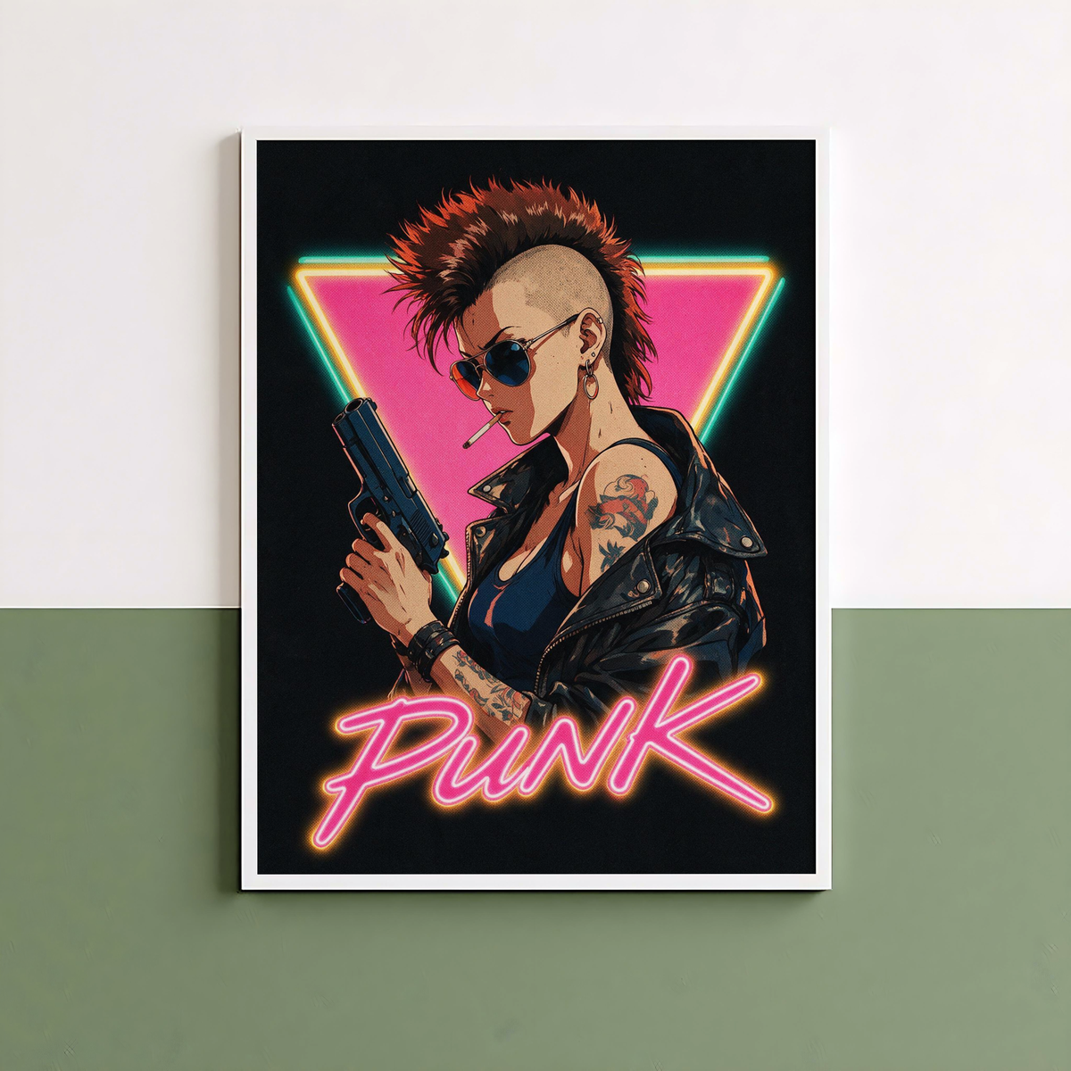 Affiche Cyberpunk Punk Girl | Neon Punk & Tokyo
