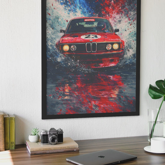 Affiche Automobile Art' Sport 3 Encadrée.