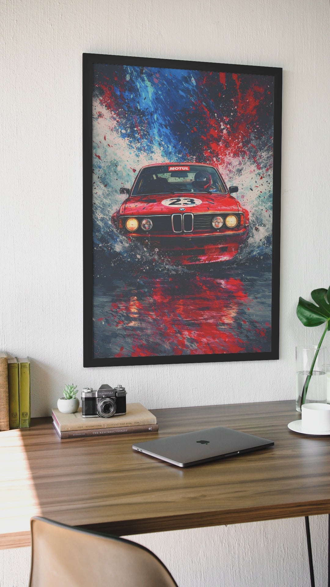 Affiche Automobile Art' Sport 3 Encadrée.
