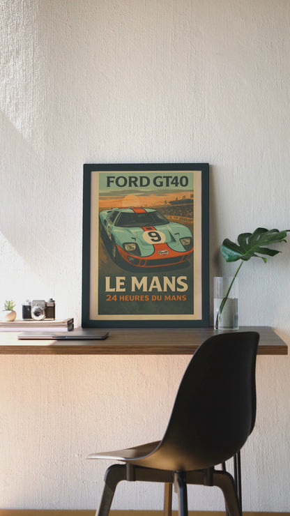 Affiche Automobile Vintage Race Legend.