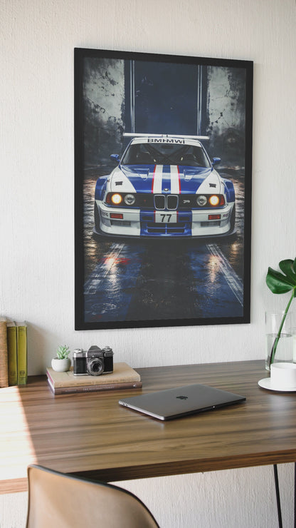 Affiche Automobile Art' Sport 2 Encadrée.