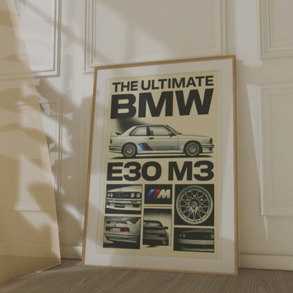 Affiche Automobile Vintage Legend 90's Collage