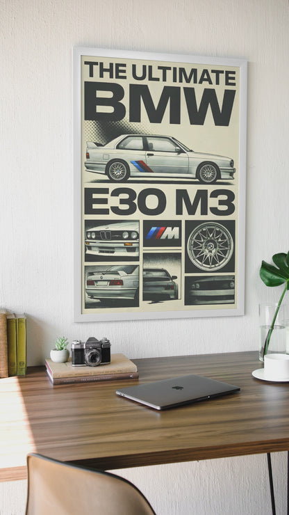 Affiche Automobile Vintage Legend 90's Collage